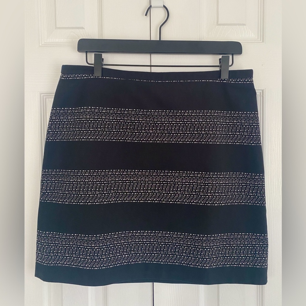Black and White LOFT Skirt
